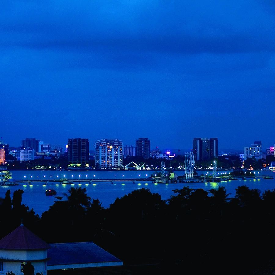 Hotel view at night