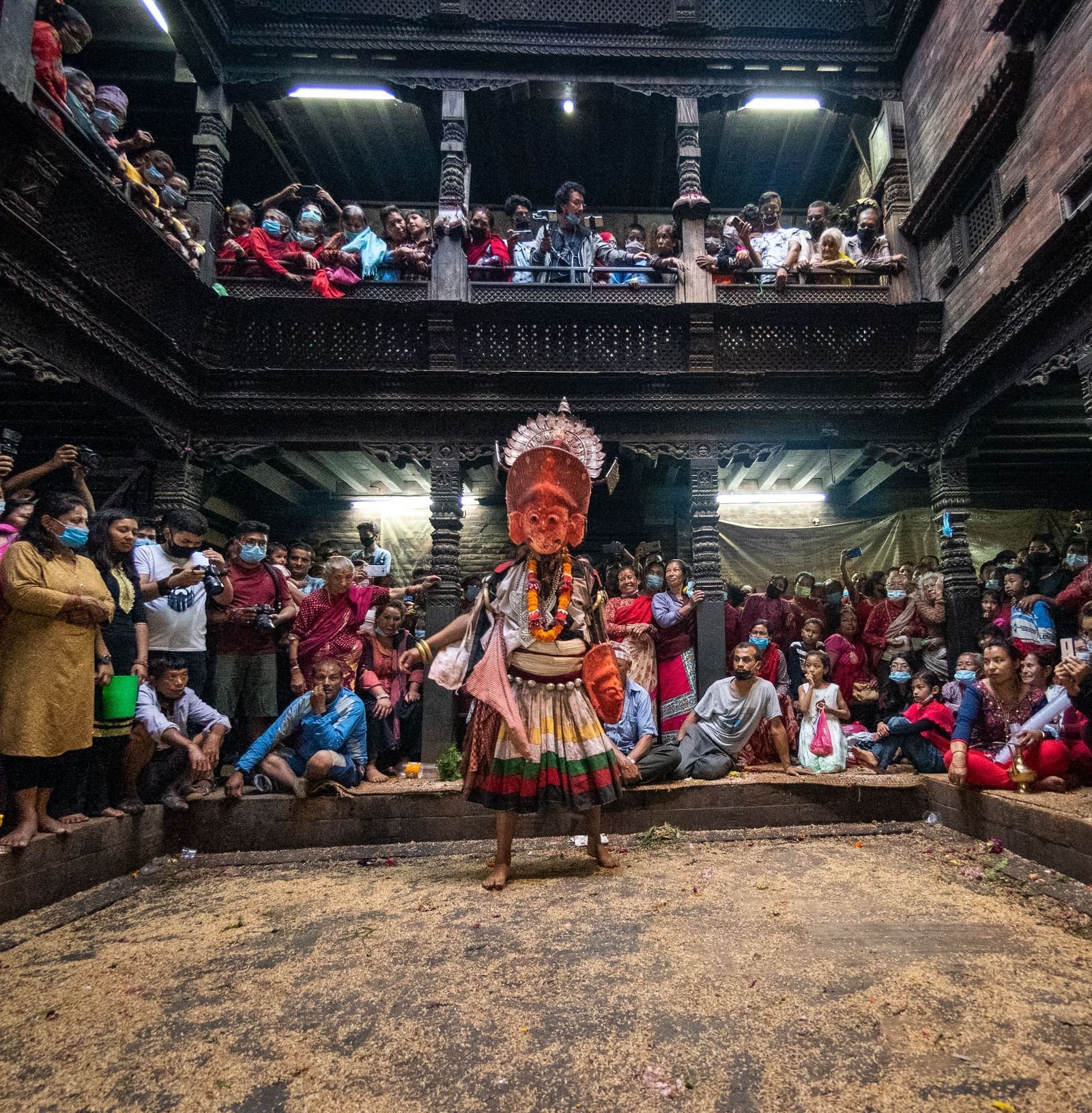 Navadurga naach on Bhagasti where a huge number of people have gathered to celebrate the festival