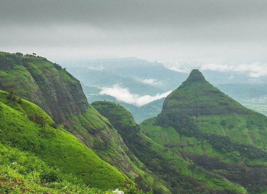 Hills with lush greenery on a cloudy day