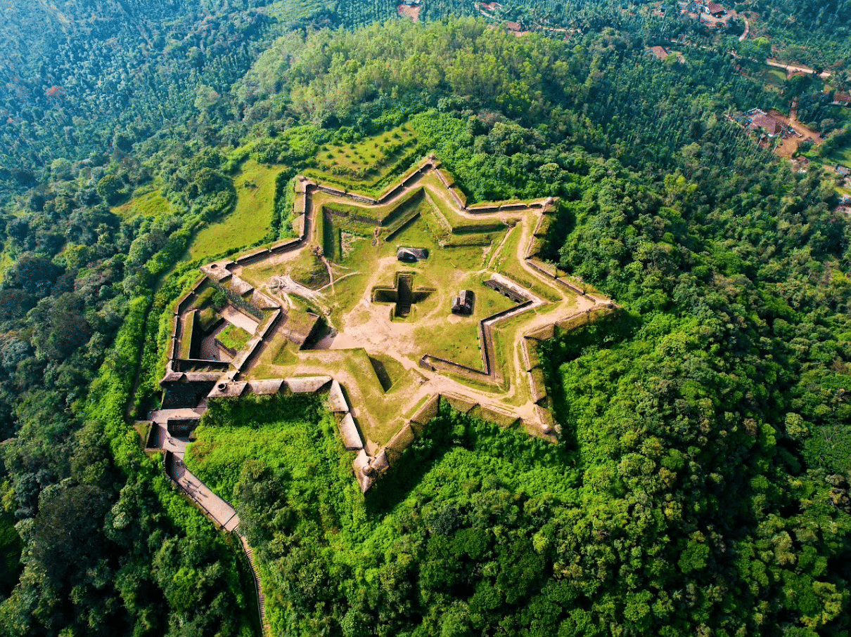 Beautiful Sakleshpur landscape with misty hills