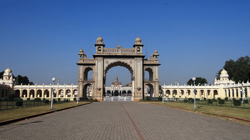Entry gate at Mysore Palace