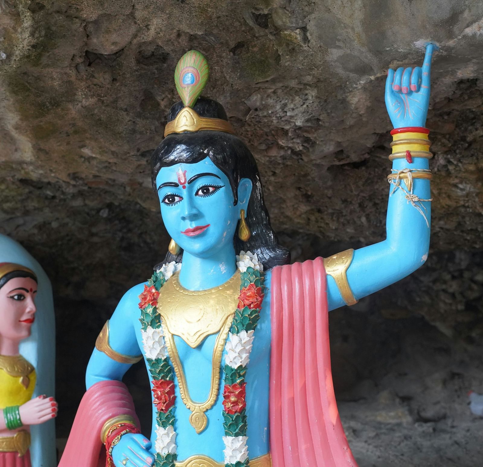An image of an idol of Lord Krishna