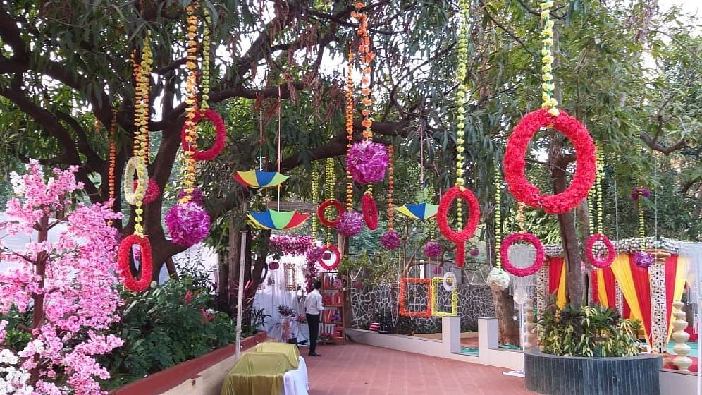a wedding decoration at the resort in Khandala - Zara's Resort 2