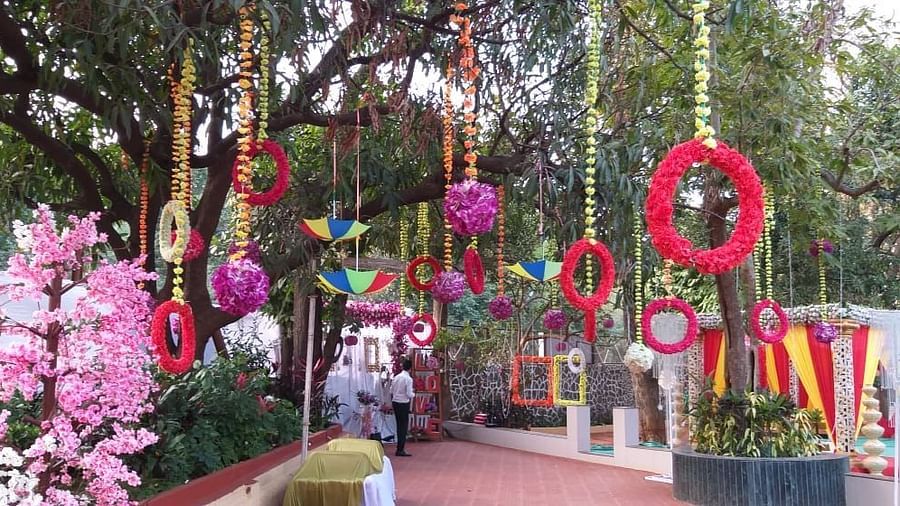 a wedding decoration at the resort in Khandala - Zara's Resort 2