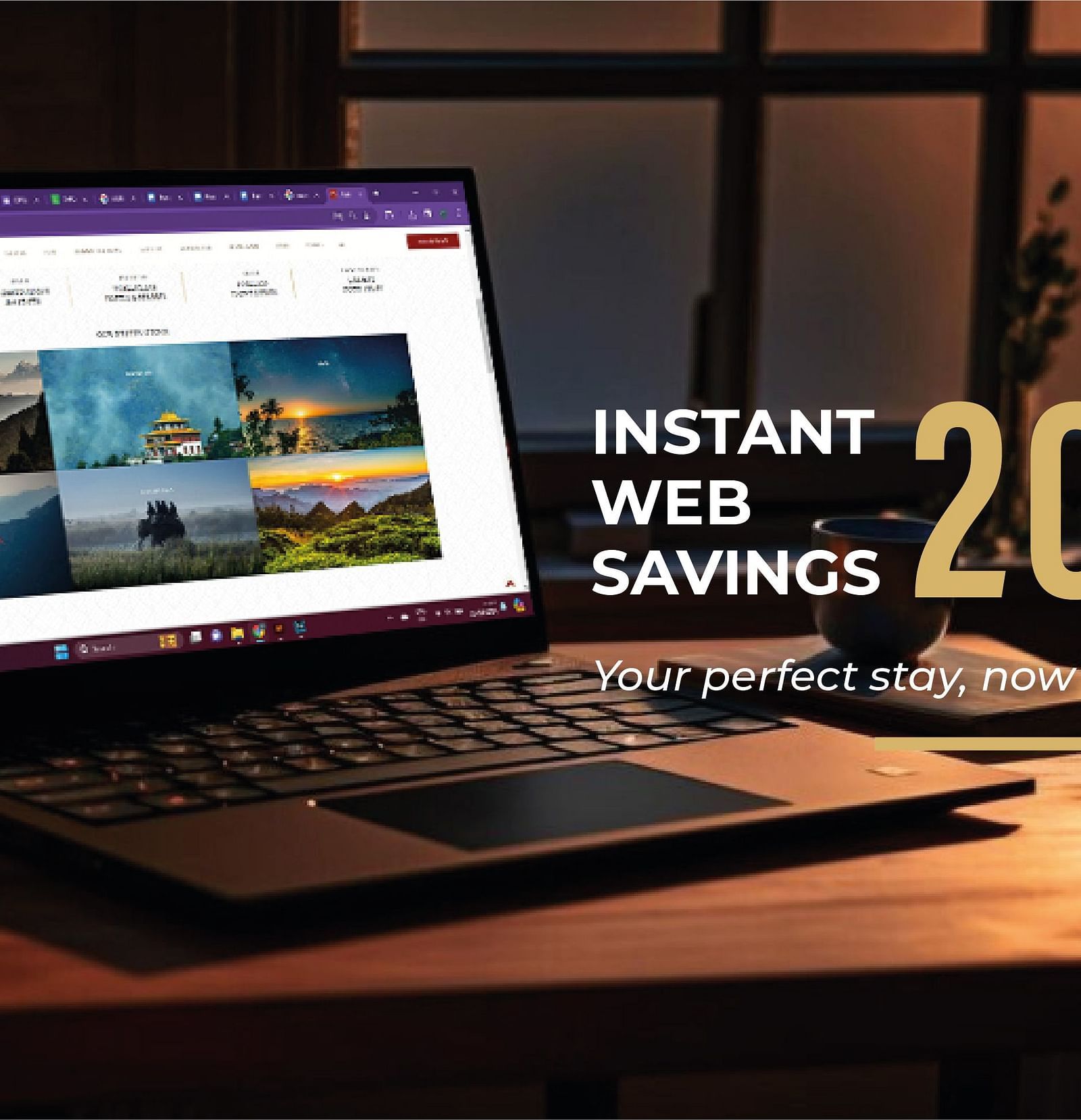 Image of a 20% off booking offer poster at Summit By The Ganges Beach Resort & Spa, Rishikesh