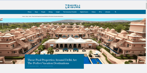 Article about pool properties in Delhi