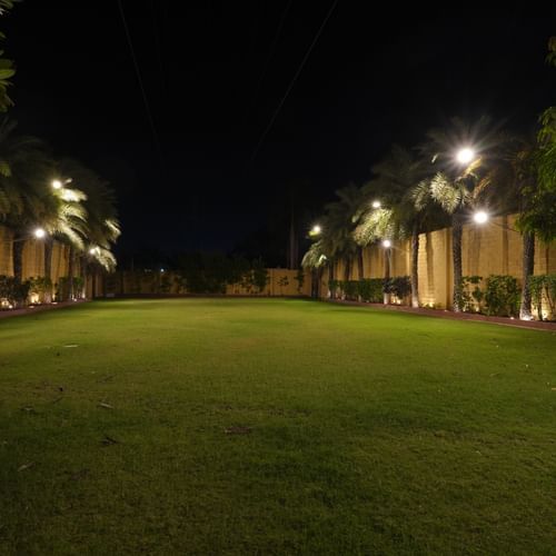View at the night of Rajbageecha - The in-house banquet garden of The Garden Ananta Elite, Rajkot 3