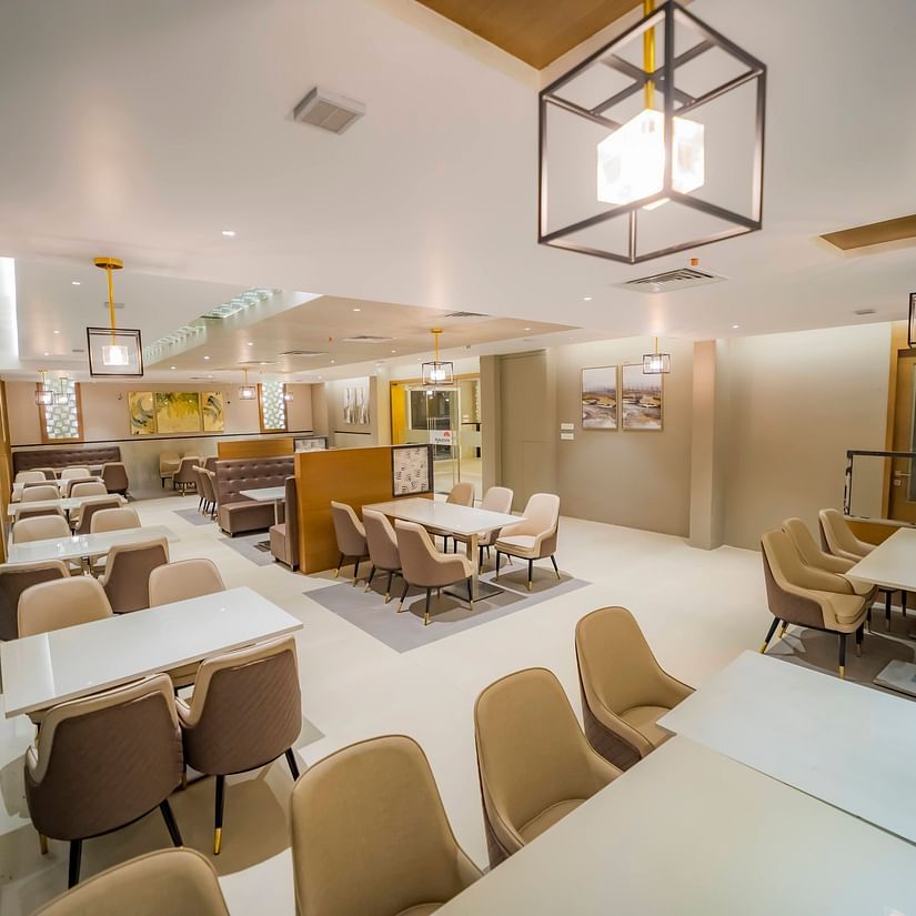 A view of the in-house restaurant at Kyriad Prestige, Ilkal