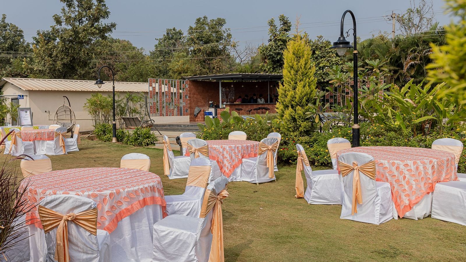 An image of the banquet space with the seating arrangement - Trance Veechika Resort