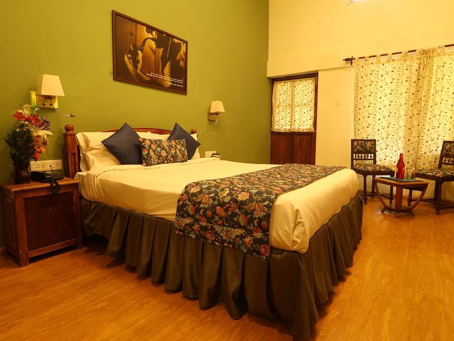 Bed in Garden View Rooms in Ooty