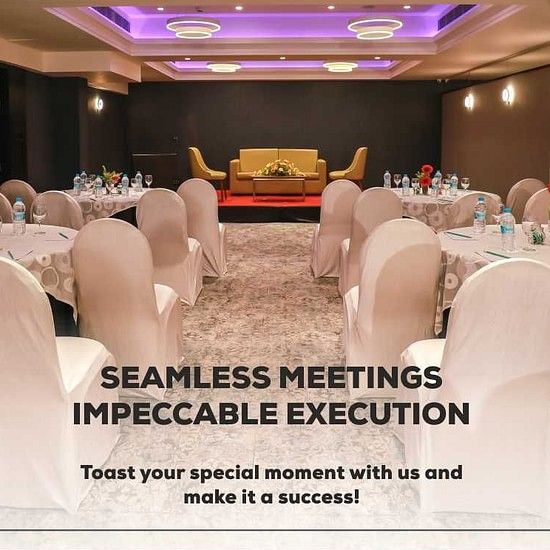 Banquet Hall at The Orchid Hotels with seemless meeting area and impeccable execution