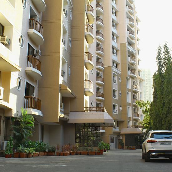 A exterior view of a building
