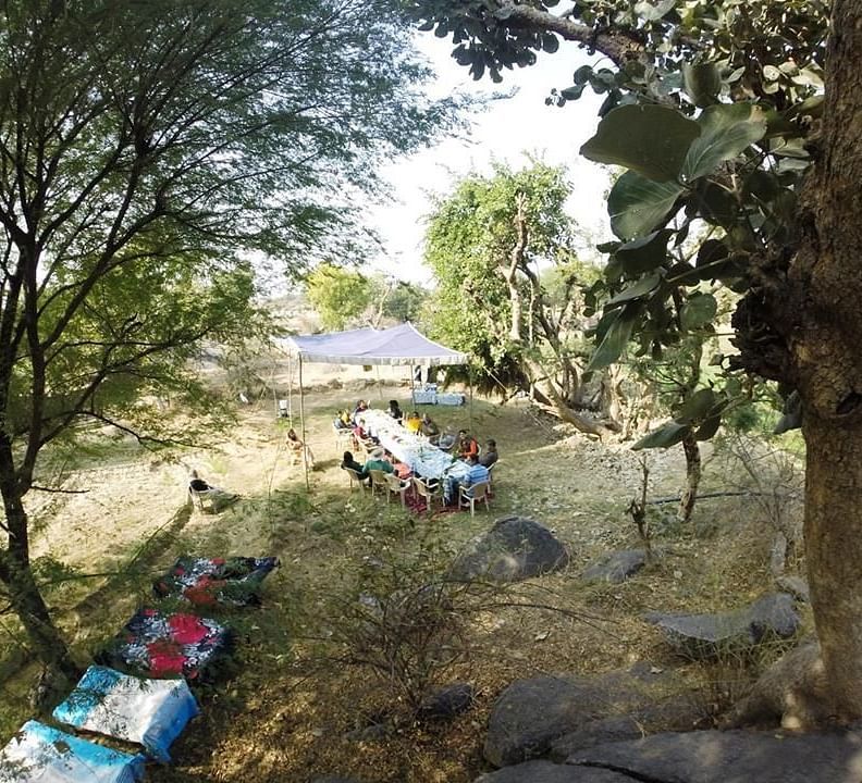Seating arrangement in an open field - Dev Shree, Deogarh