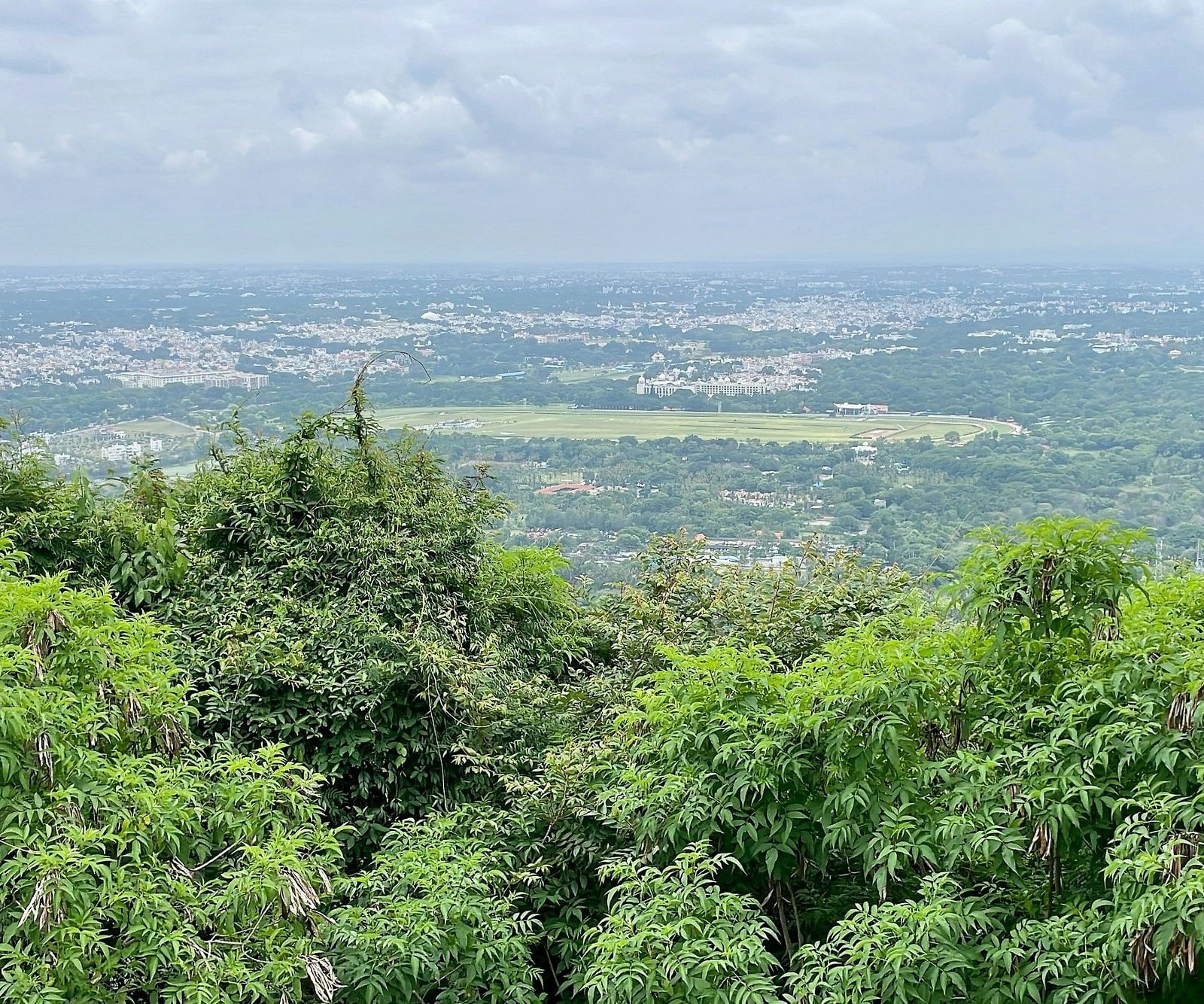 a view of the city of mysore from on top of chamundi hills