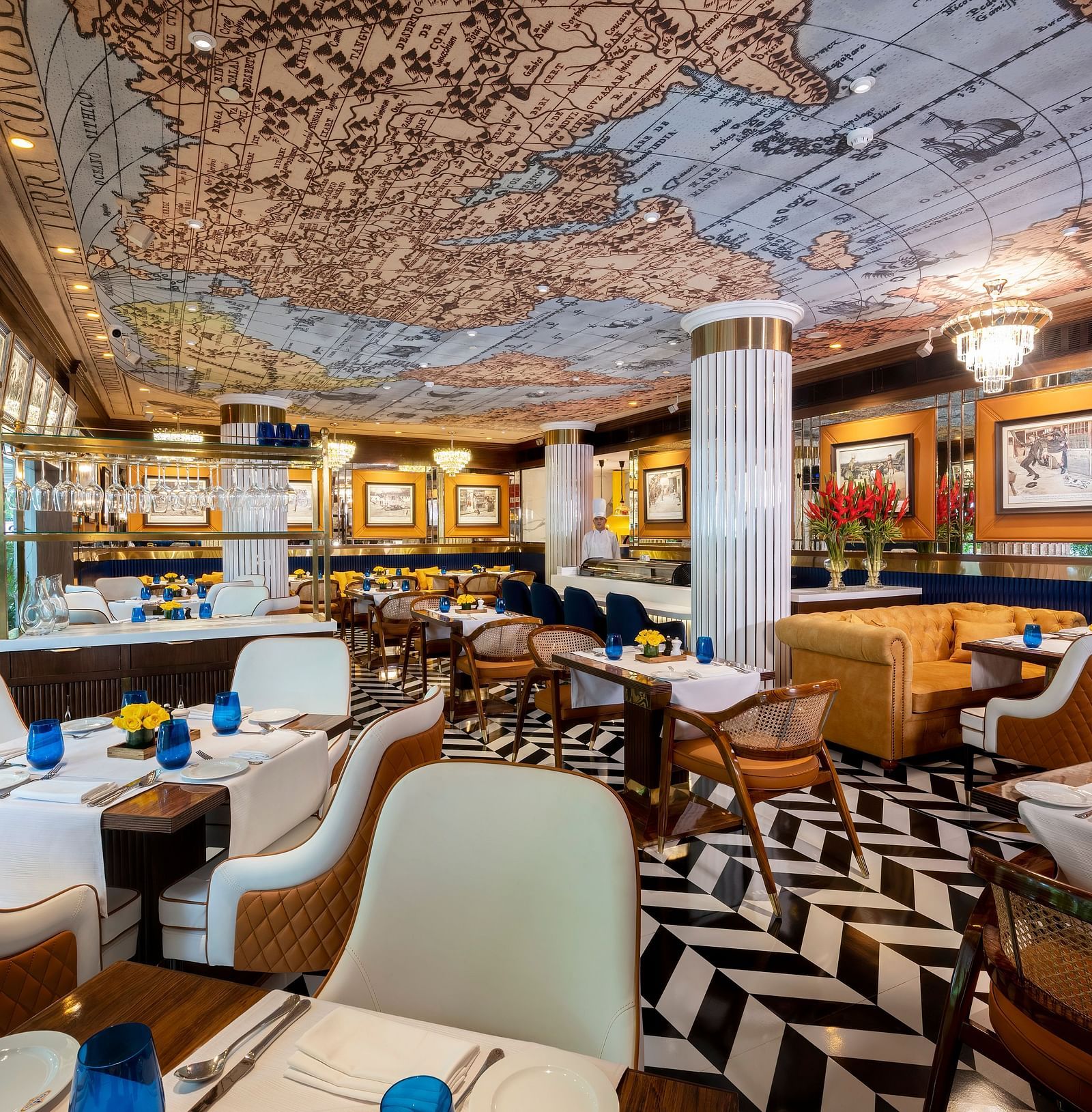Image of Pickwick Bar with seating area at The Claridges New Delhi