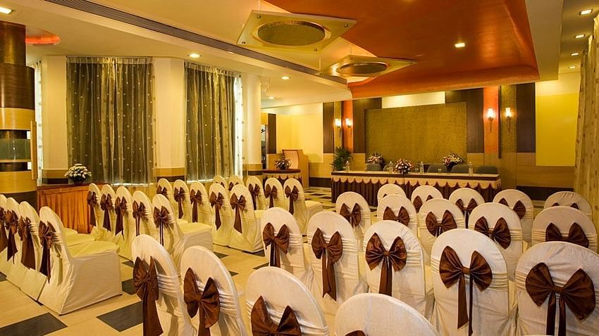 The Senate Hall at Hotel Pai Viceroy Jayanagar in a theatre style setup