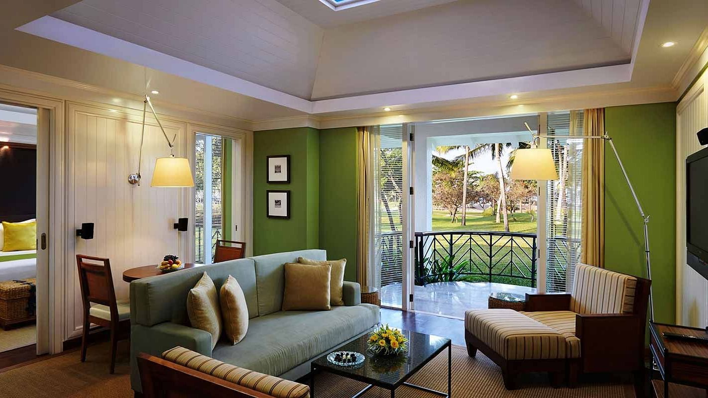 Overview of the living room inside the presidential-villa - Caravela Beach Resort, Goa