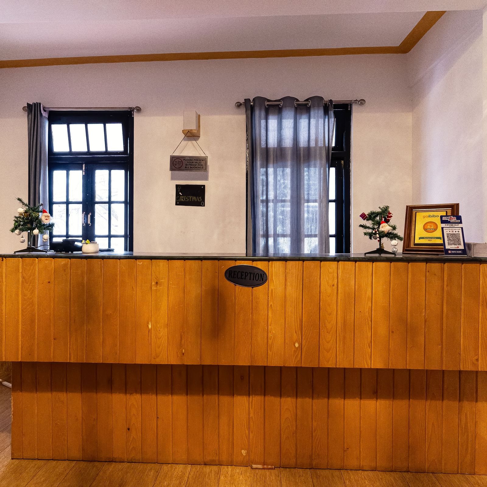 reception desk at Mystique Valley Resort  