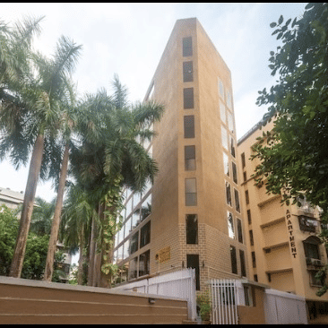 A long shot of the facade of our hotel in Andheri East | Hotel Mumbai House, Andheri East