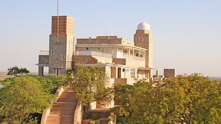 A fcade image of Sardar Samand Palace