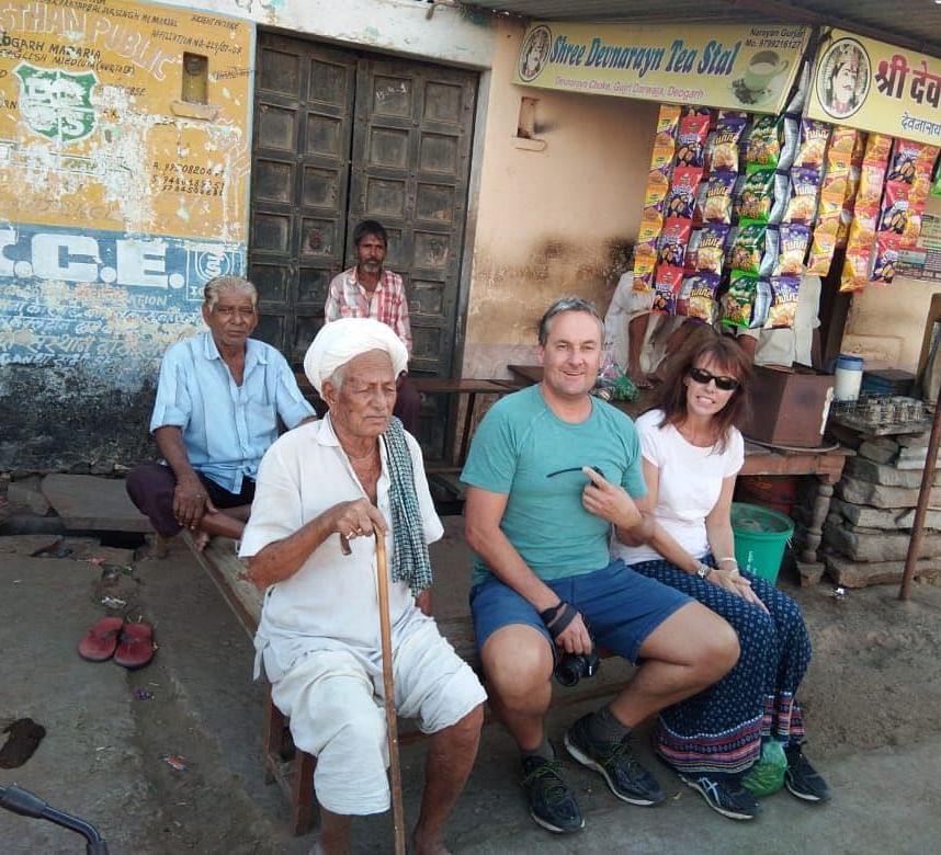 A foreigner spending time with the locals - Dev Shree, Deogarh