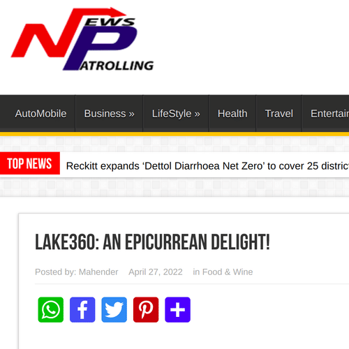 A screenshot of an article about Karma Lakelands.