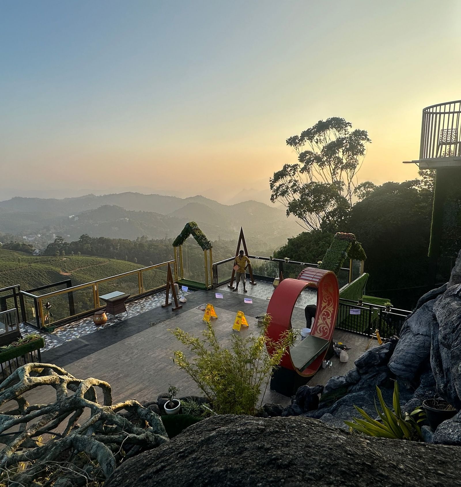 Side view of one of the sides of the Facade of Parakkat Nature Hotel and Resorts, Munnar 6