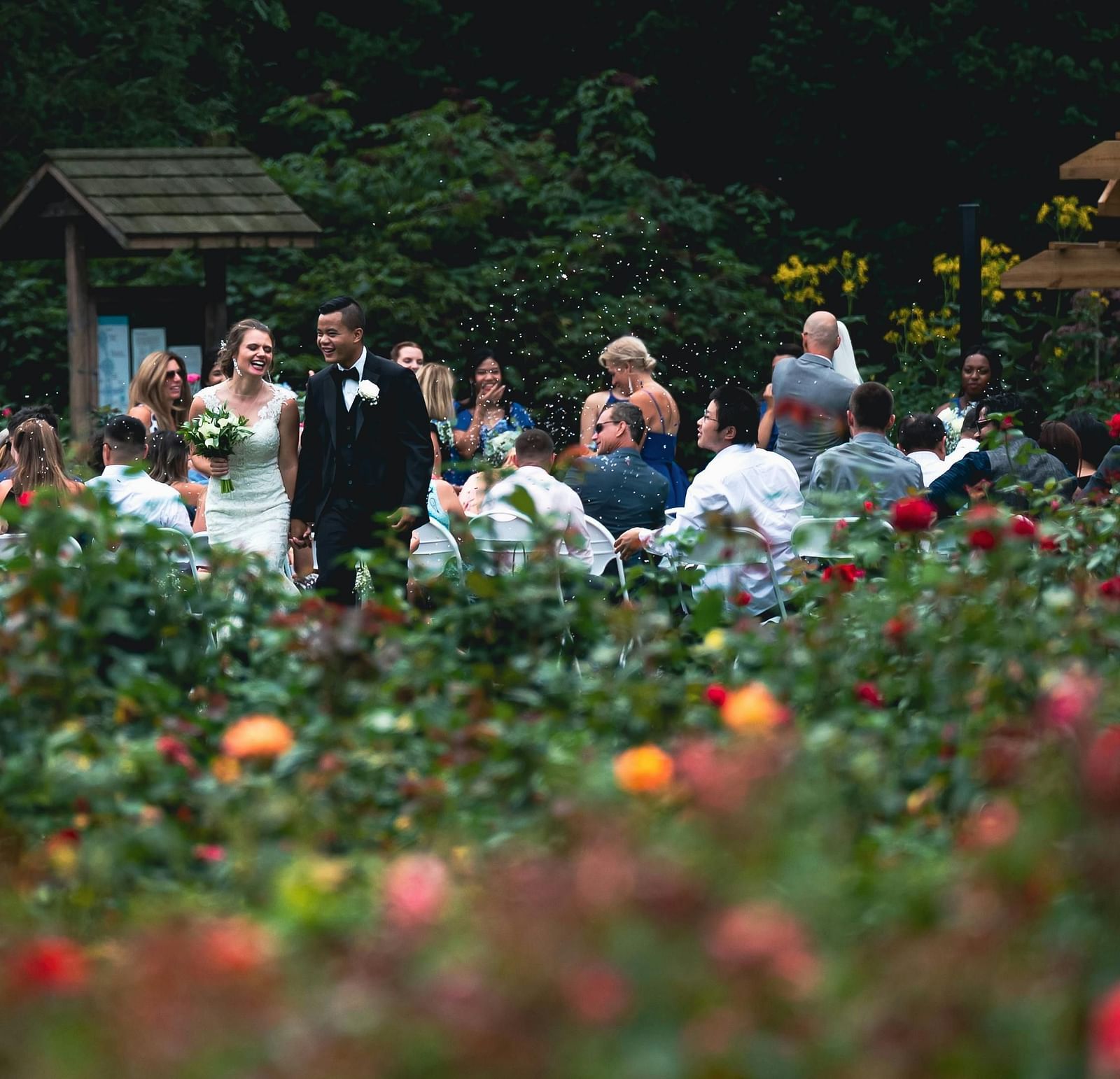Image of a group gathered for an occasion in an outdoor setting