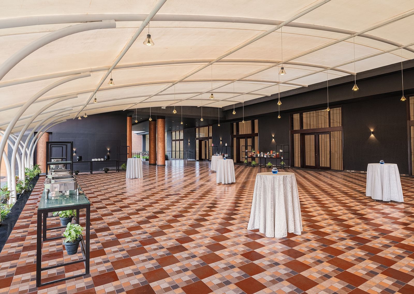 Pre-function area of Grand Ballroom at Essentia Luxury Hotel, Indore