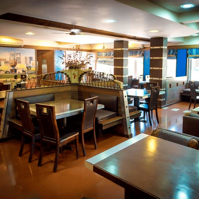Interiors of the Aroma Restaurant of the resort.