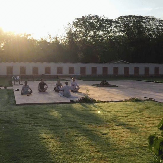 Yoga at the Rajputana Lawns - Umaid Palace